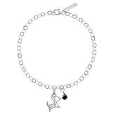 Pulsera Mujer Plata 925 Origami Perro Granate Anamora Por Tanya Moss